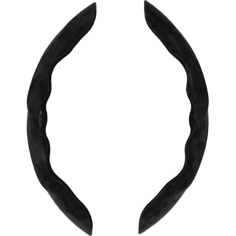 2 housses de volant de voiture segmentées antidérapantes, protection de remplacement pour Ford Escape Fusion Mustang, noir (1/5)