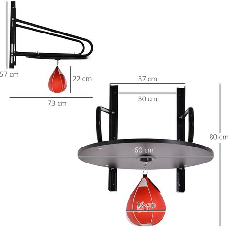 Ensemble de boxe Speed Pair (plateforme murale, pompe et accessoires inclus), 60 x 73 x 80 cm (1/5)