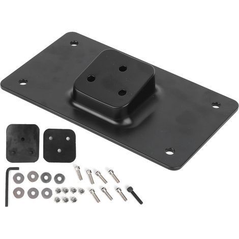 Support de plaque d'immatriculation moto, cadre de fixation 17,5x10 cm, porte-plaque arrière robuste, kit de montage universel pour deux-roues, support noir résistant aux intempéries. (1/5)