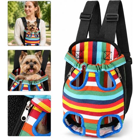 Sac Transporteur pour Chat et Chien Pliable Portable Toile de Coton Polyester 34 x 23 cm (1/5)