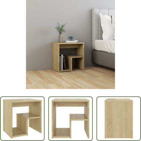 vidaXL Étagère de chevet - Table de chevet chêne sonoma 40x30x40 cm bois d'ingénierie (1/5)