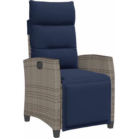 Maison Exclusive - Silla de jardín reclinable con mesa auxiliar r