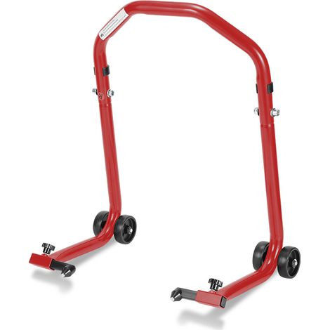 TolleTour Motorradständer Frontheber in U-Form, Stahl, einstellbar 20–28 cm, für Wartung, Rot (1/4)