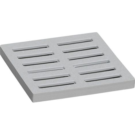 First Plast – Grille PVC 130 x 130 mm pour siphon de balcon – Couleur gris – Solution durable pour gestion des eaux pluviales