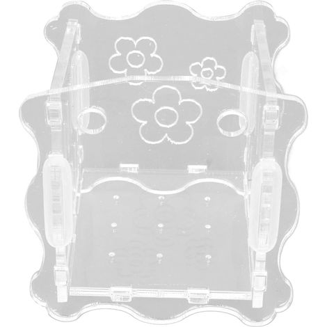 Pot de plantes aquatiques transparent et perméable en acrylique avec ventouse pour aquari (1/5)