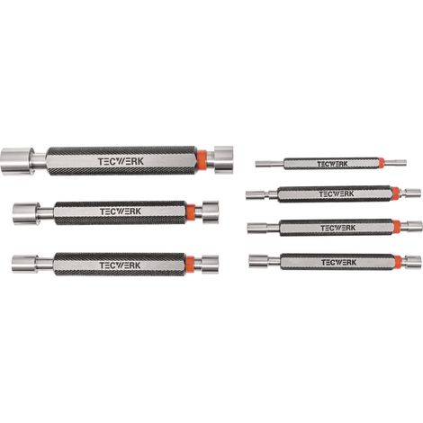 Juego de calibres pasa/no-pasa H7 de 3,4,5,6,8,10,12mm c/pasa/no-pasa TECWERK (1/3)