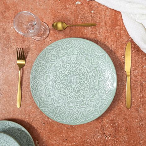 Assiette Sahara Vert D27cm (1/4)