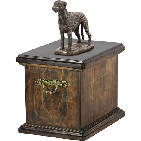 Levriero irlandese - un'urna per le ceneri del cane, un'urna con statuetta, un'elegante urna in stile classico di Art-Dog (1/5)