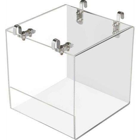 Bain d'oiseaux avec crochet de suspension en métal pour la plupart des cages à oiseaux, perruches, cacatoès, transparent- (1/5)