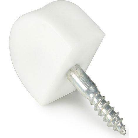 Pack 12 Soportes Hembrilla  Fabricado en Plástico  Acabado en Blanco 12 Unidades -