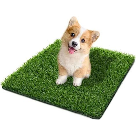 50X60CM Tapis de Gazon Artificiel pour Chien Tapis de Gazon pour Animaux de Compagnie Toilettes pour Chien en Gazon Artificiel Réutilisable pour Dresser Votre Chiot Convient