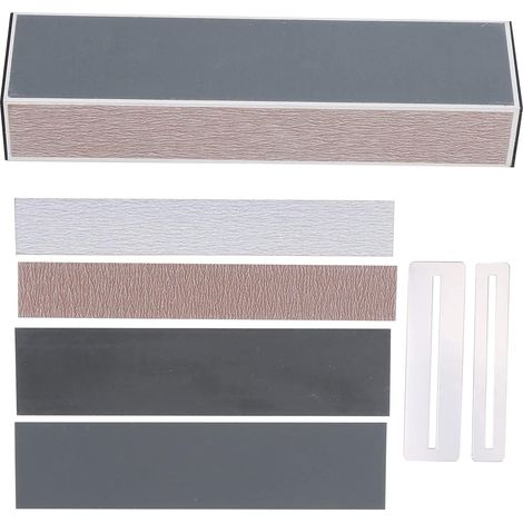 Poutre de ponçage pour frettes de guitare, niveleur de frettes avec papier de verre autocollant lime de nivellement barre de nivellement outil de réparation portable pour guitare basse (1/5)