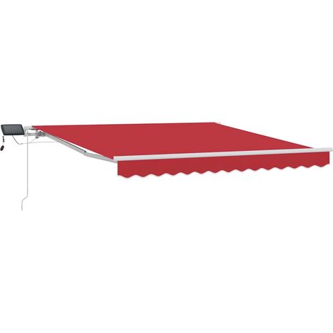 Maison Exclusive - Tenda Retrattile Rosso 350 x 250 cm Tessuto e acciaio