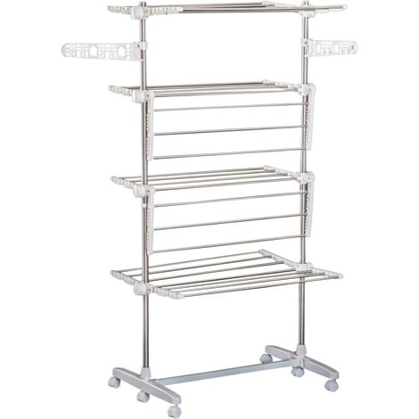 Stendibiancheria 4 Piani Regolabile in Acciaio Inox Premium (1/8)