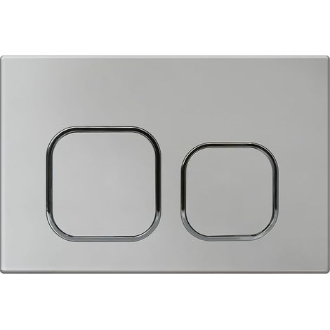 Placca di comando per WC, compatibile con Geberit Sigma, UP300 e UP320, con doppio scarico, dimensioni 243 x 162 mm, completa di leva di comando e telaio di installazione. (Grigio argento) (1/5)