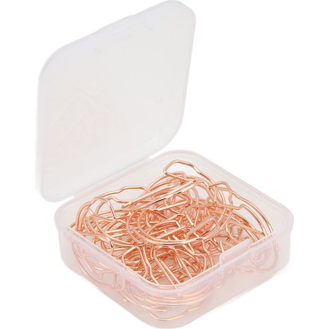 Lot de 20 petites pinces à reliure en métal doré rose, résistantes et antirouille, multifonctions, pour documents et photos. (1/5)