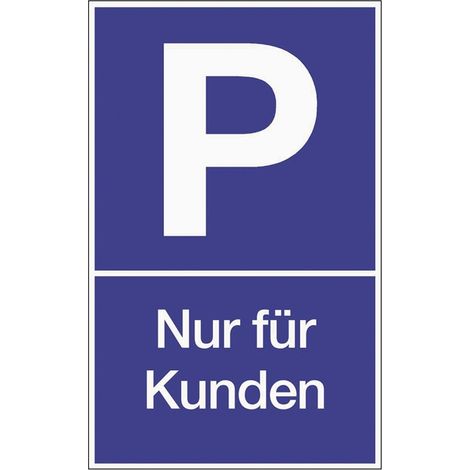 Parkplatzbeschilderung Parken f.Kunden L250xB400mm Ku.blau/weiß (1/2)