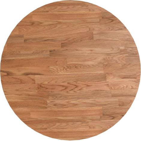 Dessus de table  Dessus de bureau  Plateau de table rond Marron clair Ø40x1,5 cm Bois chêne traité