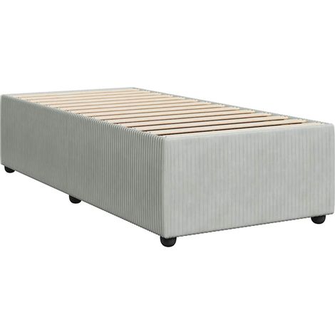 Cadre de lit sans matelas gris clair 1 place et demie velours vidaXL (1/5)