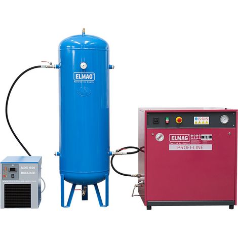 ELMAG Kompressor PROFI-LINE SILENT PL-S 1100/10/3 D - im Paket 2 (1/3)
