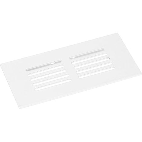 1 Piece 100x50mm Air Vent Cover - Aluminum Alloy Mesh Vent Windshield Rectangular Louver Vent Grille (White) (1/5)