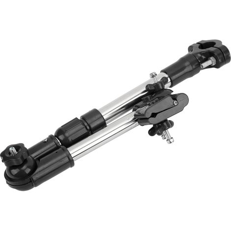 Porte-parapluie vélo acier inoxydable support télescopique orientable 360° noir pour fauteuil roulant extérieur (1/5)