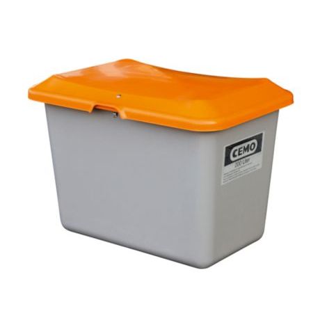 CEMO Streugutbehälter L890xB600xH640mm 200l GFK grau/orange o.Entnahmeöffnung - 10565 (1/3)