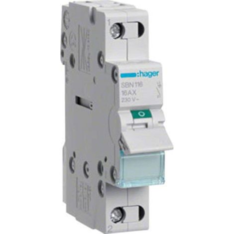 Interruttore sezionatore modulare 16A 1P SBN116 (1/2)