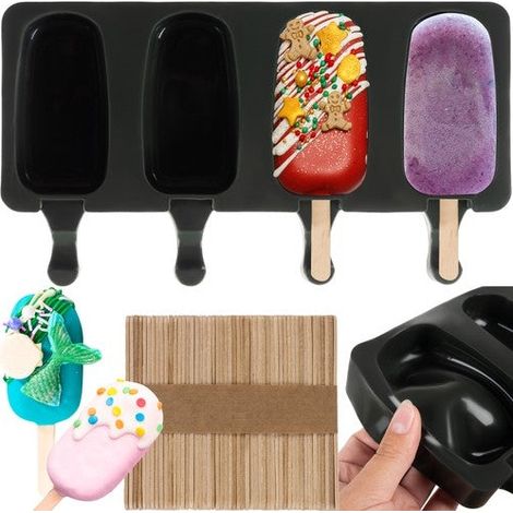 Northix Ruhhy Forma Silicone per Gelati Nera 4x80ml (1/5)