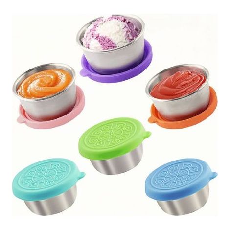 Récipient à sauce en acier inoxydable avec couvercle, hermétique, idéal pour les condiments – (1/5)