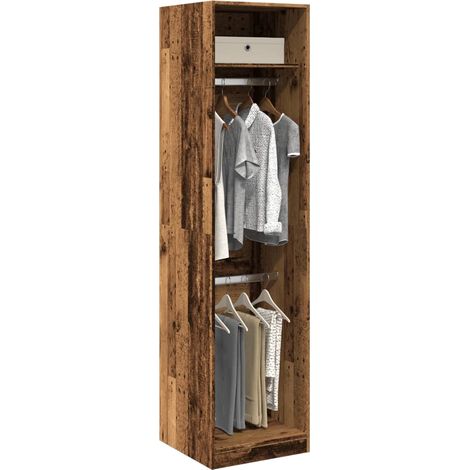 Kleiderschrank Altholz-Optik 50x50x200 cm Holzwerkstoff