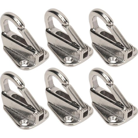 Lot de 6 crochets de fixation pour pare-battage, en acier inoxydable robuste, avec boucle à ressort, pour moteur marin domestique (1/5)