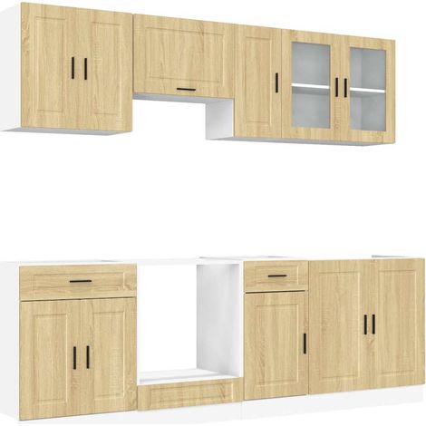 Maison Exclusive - Conjunto de armarios de cocina "Porto" de 8 pi