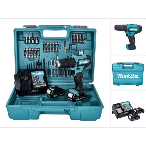 Makita Akku-Schlagbohrschrauber HP333DSAX1 12V 2x 2,0 Ah Akku + Lader im Koffer