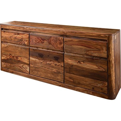 Sideboard Sheesham 185x40x80 walnuss gewachst TORONTO 201