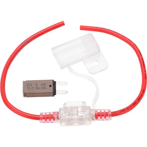 Porte-fusible 12AWG, transparent et étanche, avec disjoncteur à réarmement automatique, convient aux voitures, yachts, camping-cars et camions, 32V. (1/5)