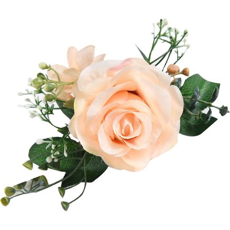 Set mit 4 künstlichen Blumen-Gardinenhaltern für die Hochzeitsdekoration