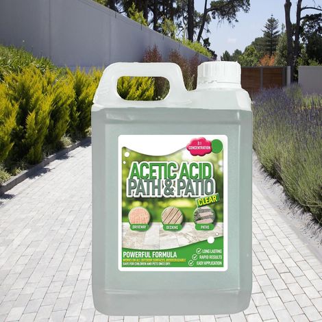 2 x 2.5 Litres Strong Garden Acetic Acid Vinegar Concentrated Outdoor Cleaner