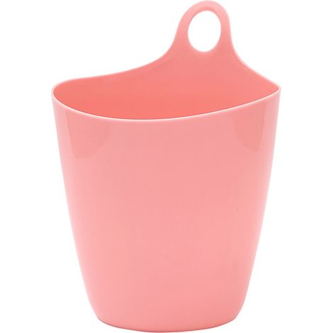 Poubelle suspendue Mini seau de rangement en plastique multifonctionnel permettant de gagner de l'espace pour les dortoirs de bureau rose (1/5)