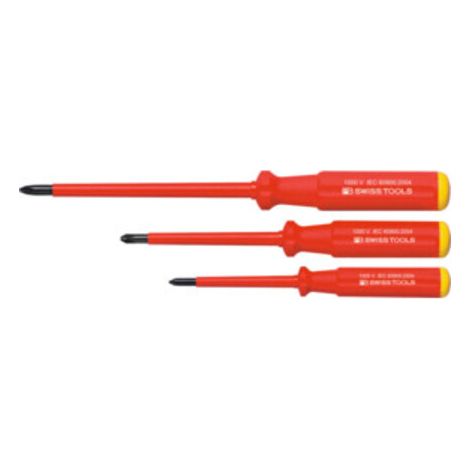 PB Swiss Tools Schraubendreher-Satz, für Phillips, SwissGrip, vollisoliert, 3-teilig