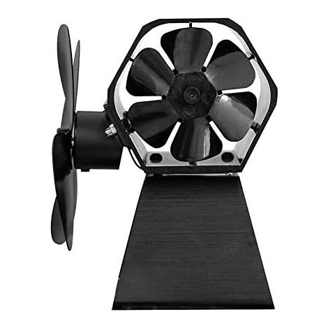 Ventilateur de poêle à bois, ventilateur de cheminée en aluminium, écologique et chauffant, pour poêle à bois. (1/5)