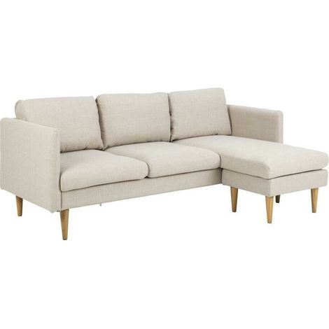 Sofá rinconero Norsica 757, Beige, 201x132x84cm, 0