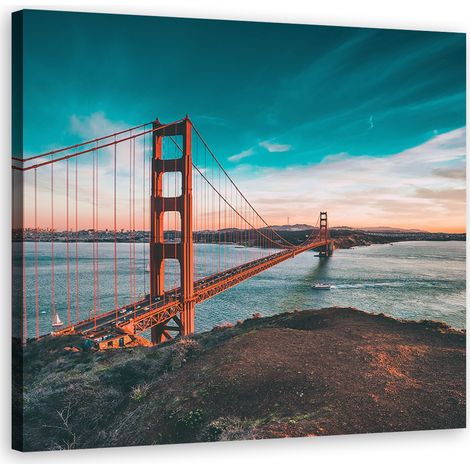 Tableau sur toile Pont du Golden Gate 50x50 (1/5)