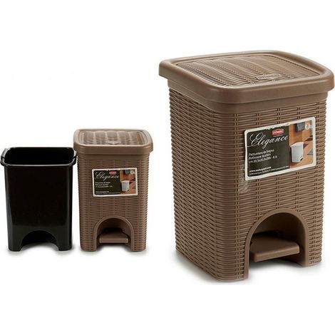 Bidone Pattumiera a Pedale elegance tortora stefanplast 6 litri (1/5)