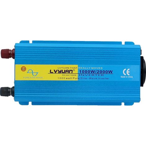 Onduleur à onde sinusoïdale pure Lvyuan, 1000W de puissance continue, 2000W de puissance de crête, 12V-220V-50hz-EU (1/2)