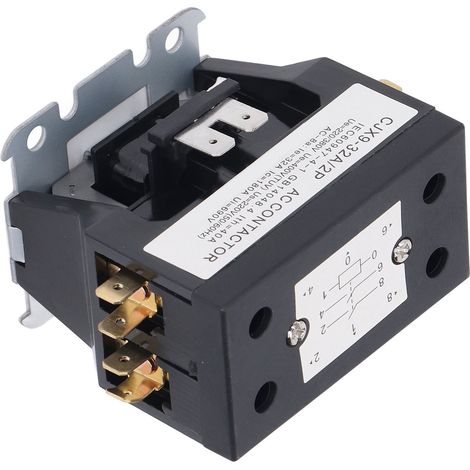 Contacteur CA bipolaire universel robuste 32 A 220 V pour compresseur de condenseur de climatiseur (1/5)