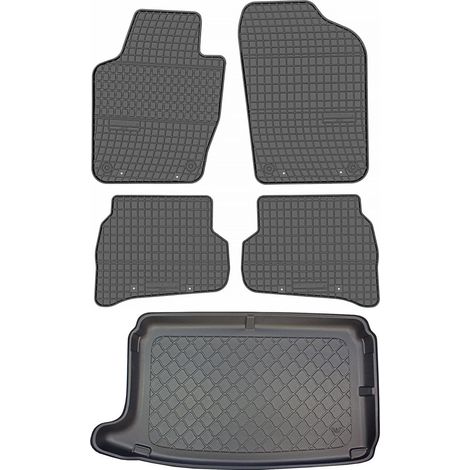 Volkswagen Polo V 6R Schrägheck von 05.2009-09.2017 SET - Gummifußmatten + Kofferraummatte