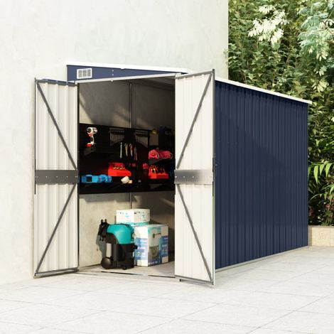 Abri de jardin remise pour outils,Cabane Remise de Jardin pour Stockage mural Anthracite 118x288x178 cm Acier - FR76689 (1/5)