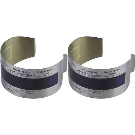 Bracelet thermomètre à vin en acier inoxydable (lot de 2) avec affichage numérique, outil de cuisine pour la température des bouteilles de vin-63.5CM (1/3)