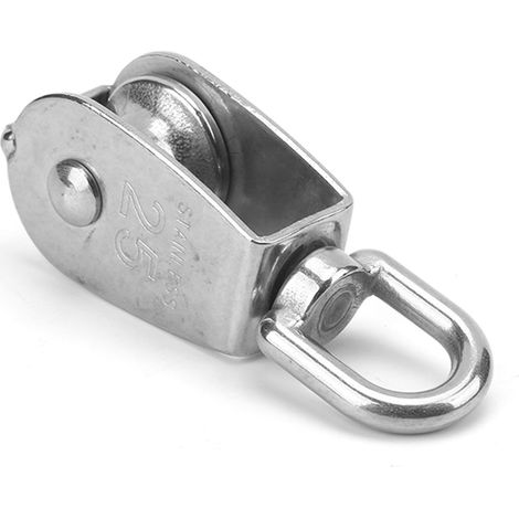 Poulie simple universelle en acier inoxydable 316, roue pivotante, outil de suspension pour bateau (1/5)